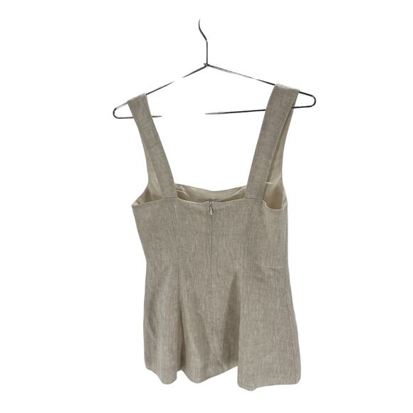 Lovers And Friends 'Brixton' Beige Linen Top Size S - Picture 2 of 4